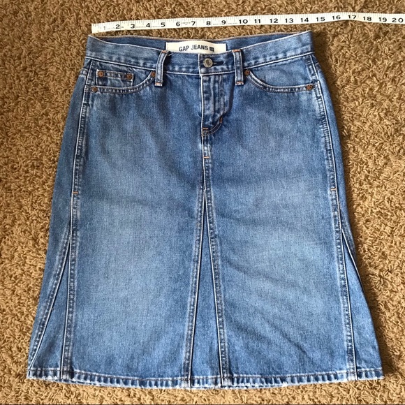 VINTAGE GAP Jeans Denim Jean Skirt - Size: 2 - Picture 2 of 6
